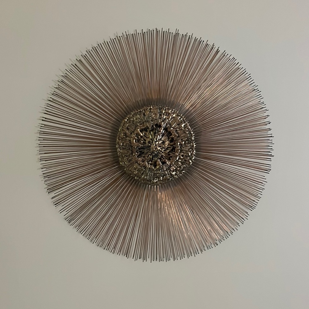 RARE Mid-Century Starburst Wall Sculpture - Curtis Jere Brass